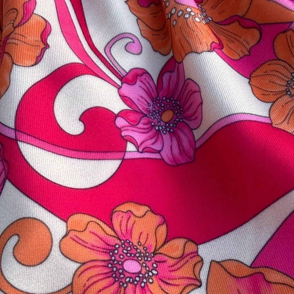 Women’s Pink & Orange Floral Swim Bottoms